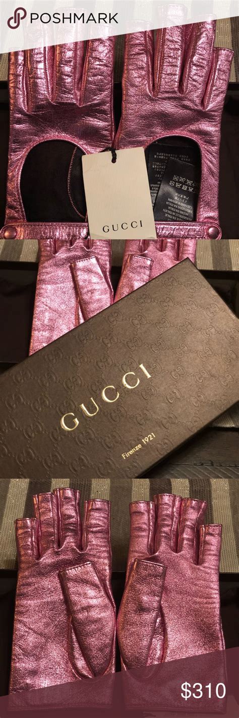 gucci pink gloves|gucci fingerless gloves.